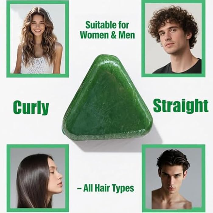 Osman Grass & Plataclados Shampoo Bar for Hair Growth and Natural Hair Loss Treatment, Strengthens Roots, Controls Oil, and Cleanses Scalp, 120g - Image 3